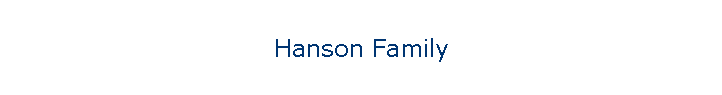 Hanson Family